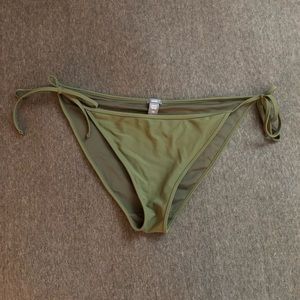 Aerie tied bikini bottom - olive
